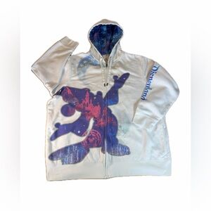 Walt Disney Land Resort Mickey Mouse Size 2X 2017 Galaxy Womens White Zip Hoodie